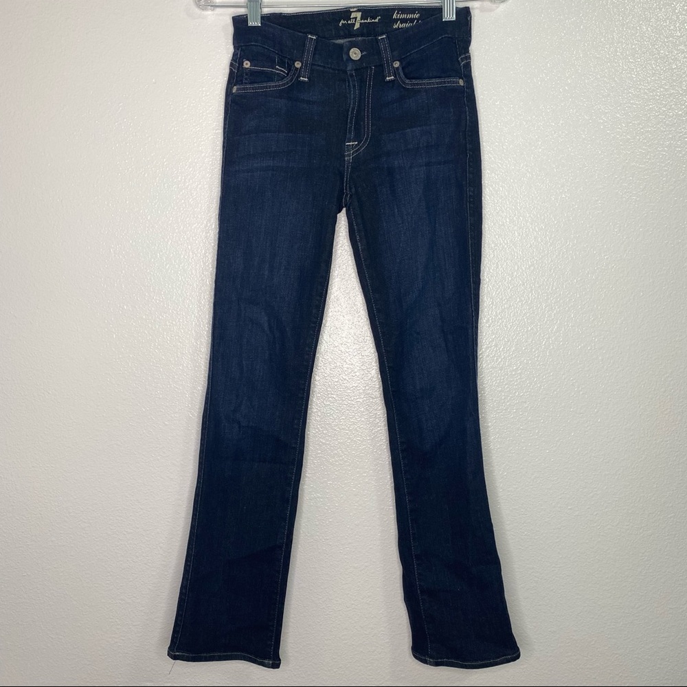 7 For All Mankind Kimmie Straight Leg Cropped Ankle Jeans Women's 24